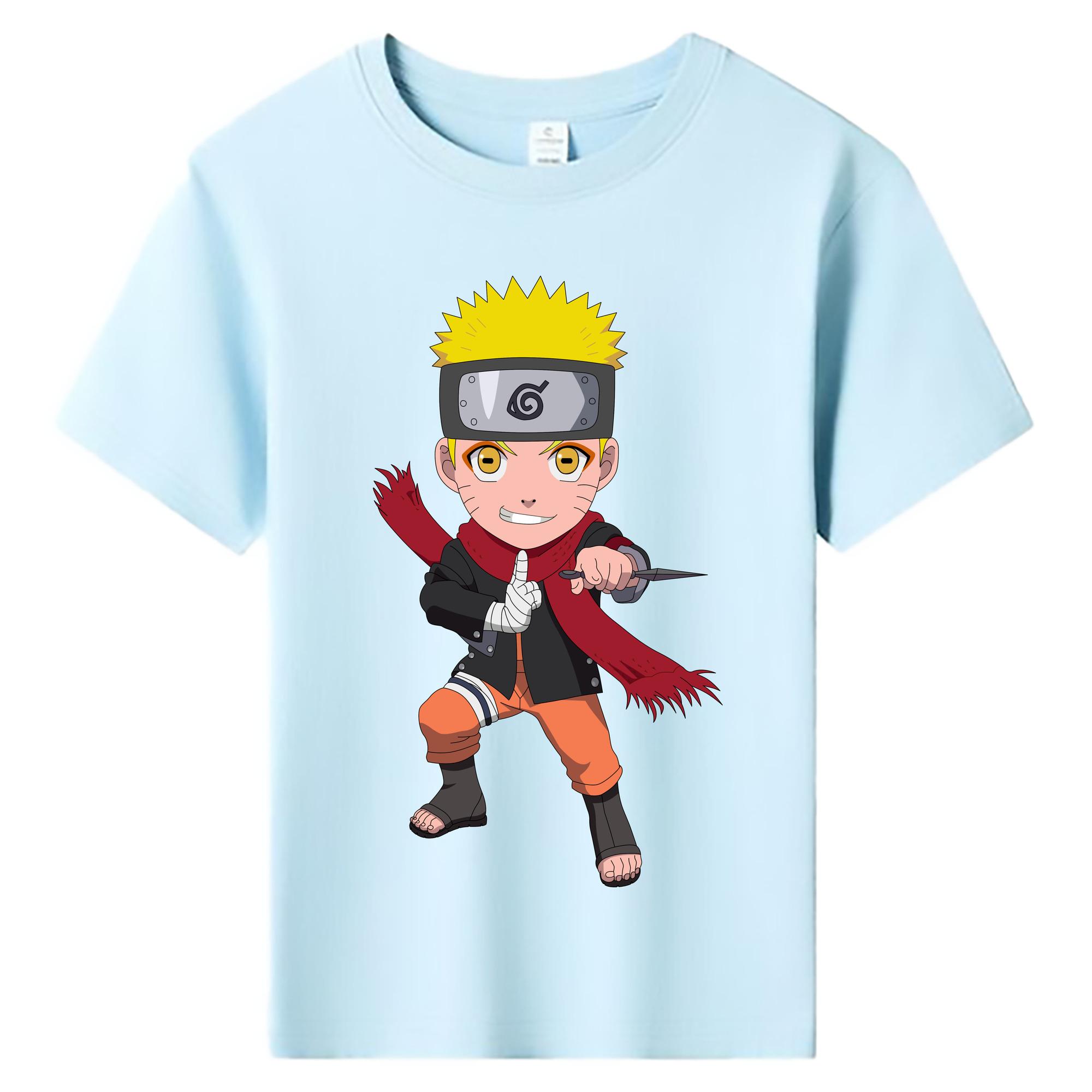 （画像用） NARUTO -ナルト- うずまき ナルト Uzumaki Naruto 綿100％キッズTシャツ（フロントプリント）